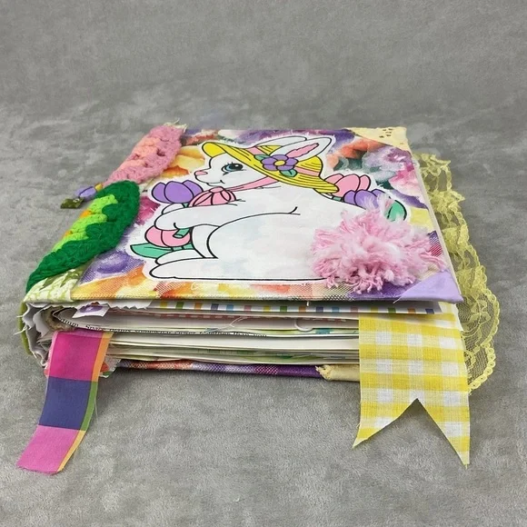 Handmade bunny Easter junk journal (semi bare style) with lots vintage ephemera - Picture 6 of 16